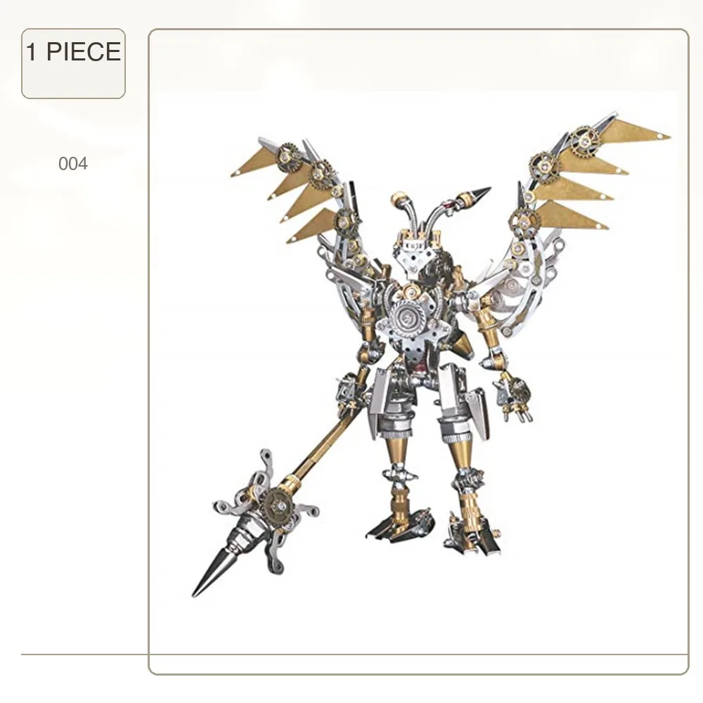 Model Building Kit 3D Metal Puzzle,Ornaments Model Toys, DIY Mechanical Warrior Assembly Stainless Steel Puzzle Crafts