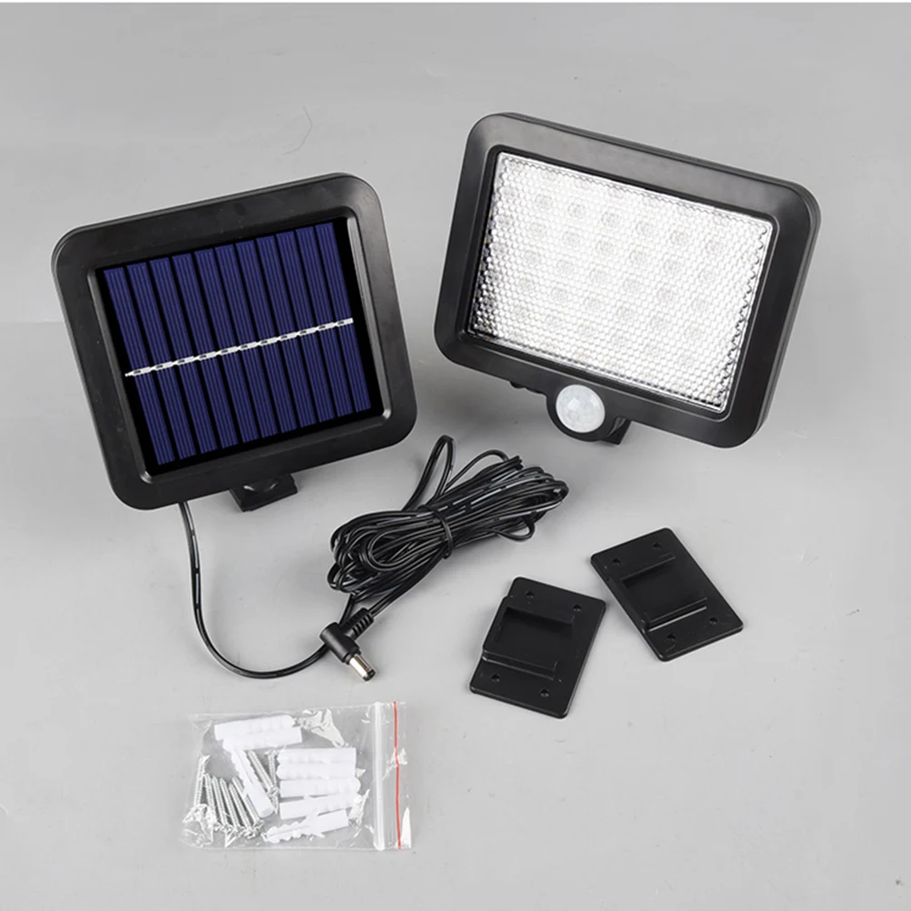 

Solar Wall Lamp 56 COB High Brightness IP65 Waterproof Body Sensing Garden Outdoor Mounted Black Light Exterior Fence Deck