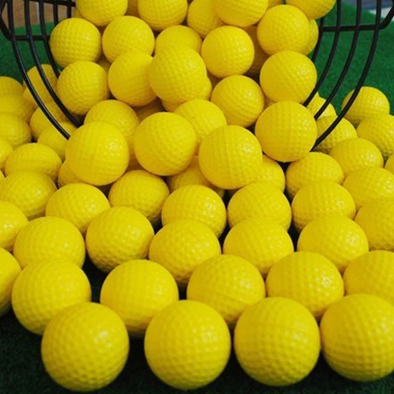 6/12PCS Yellow PU Golf Balls Premium Yellow Golf Practice Ball for Home Office Backyard Dogs Fetch Chase Activity Family Fun ZYF