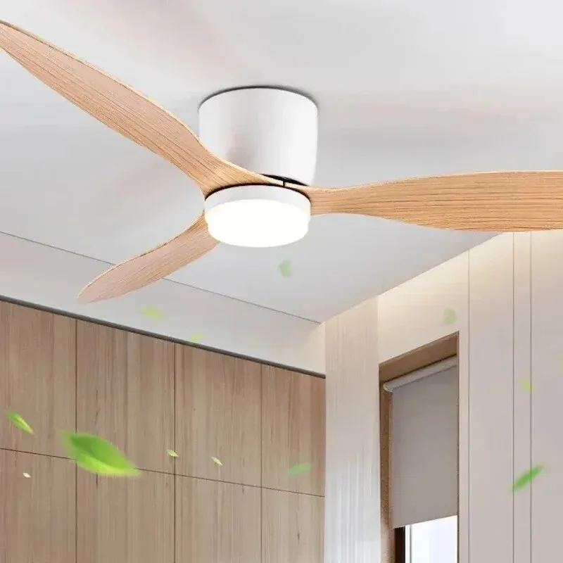 Modern LED Ceiling Remote Control Low Floor Decorative Living Room Bedroom Energy-Saving Light With Fan