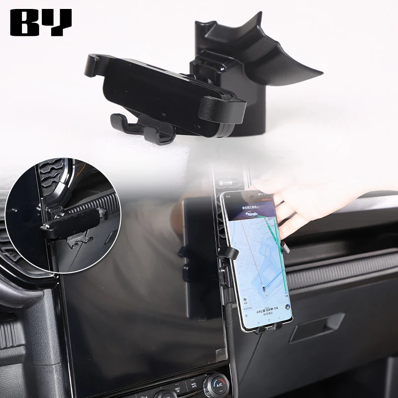 For Ford Ranger T9 2023+ Car Accessories Car Cup Holder Mobile Phone Holder Multi functional GPS Navigation Holder