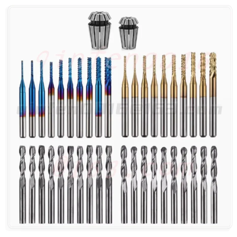 

3.175 Single/Double Edge Spiral Milling Cutter Acrylic Advertising CNC Engraving Machine Tool PVC Wood Cutting Cutter Head