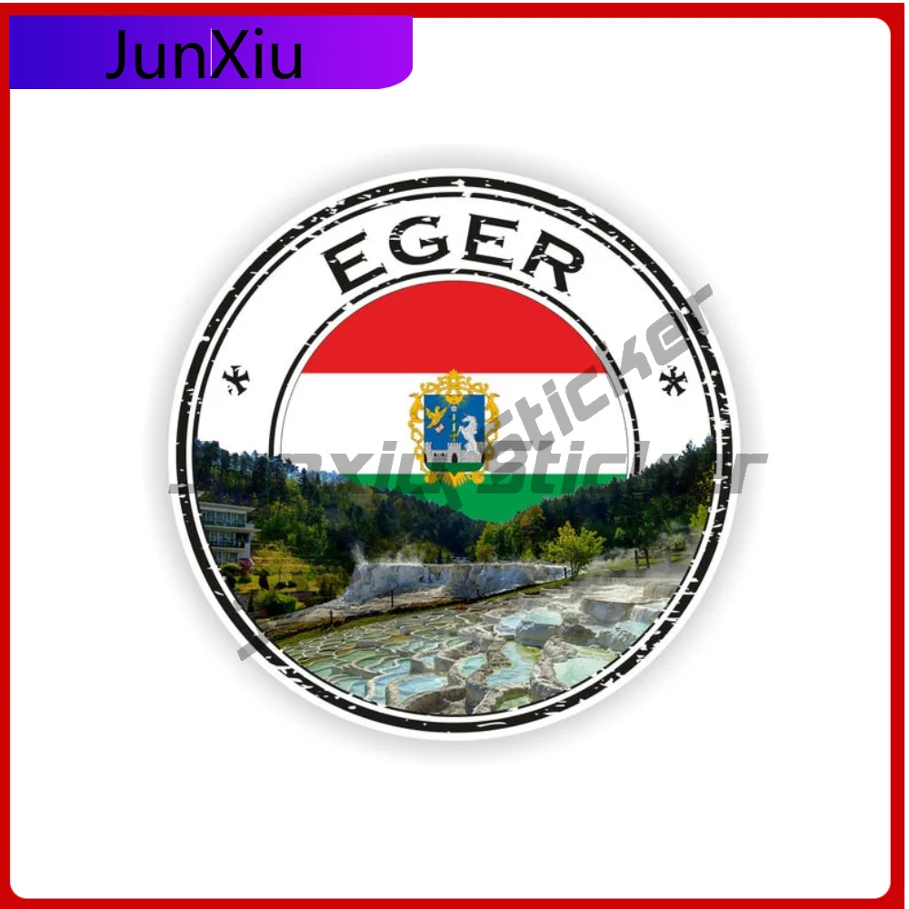 

Eger Hungary Seal Sticker Round Durable Exterior Decor For Boat Bumper Weatherproof Decoration Auto Accessories Exterior Vinyl