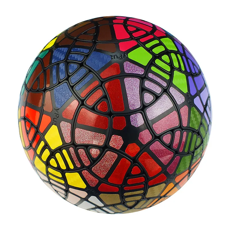VeryPuzzle Diagonal Football Cube V1-F1 Cube Black Sticker Irregular Sphere Megaminx High-difficulty Puzzle Toy