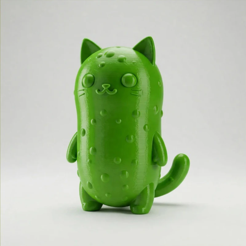 Pickle Cat The Ultimate Desk Buddy 3D พิมพ์ Pickle Cat เครื่องประดับตลกอารมณ์สนับสนุนของเล่น, ตกแต่งโต๊ะสําหรับคนรัก Pickle