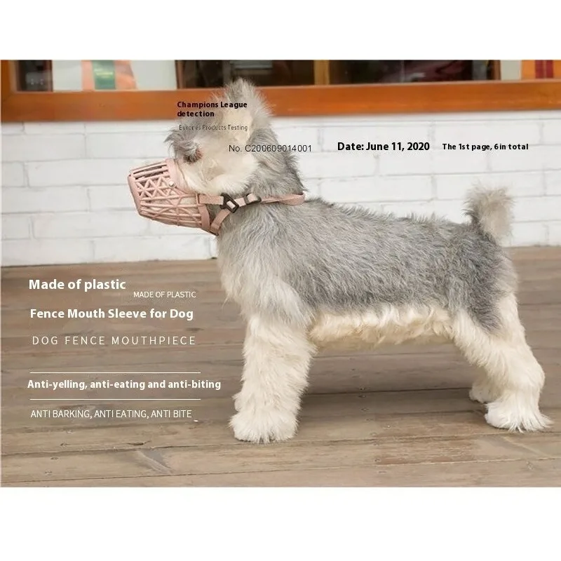 

Adjustable Plastic Dog Muzzle Anti Bite Barking Chewing Pet Safety Breathable Mouth Cover for Small Medium Large Dogs