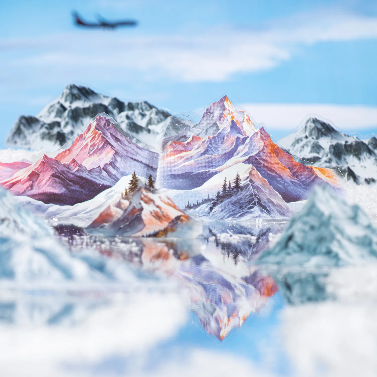 1 stks/1 partij Decoratieve plakband Besneeuwde Bergen Dagboek masking tapes Junk Journal Scrapbooking stikcers Papier Japanse