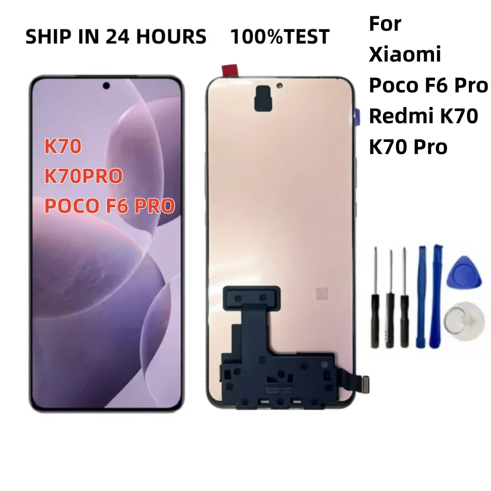 NEW OLED 6.67'' Replacement For Xiaomi Redmi K70 K70 PRO  For Xiaomi Poco F6 PRO LCD Display Touch Screen