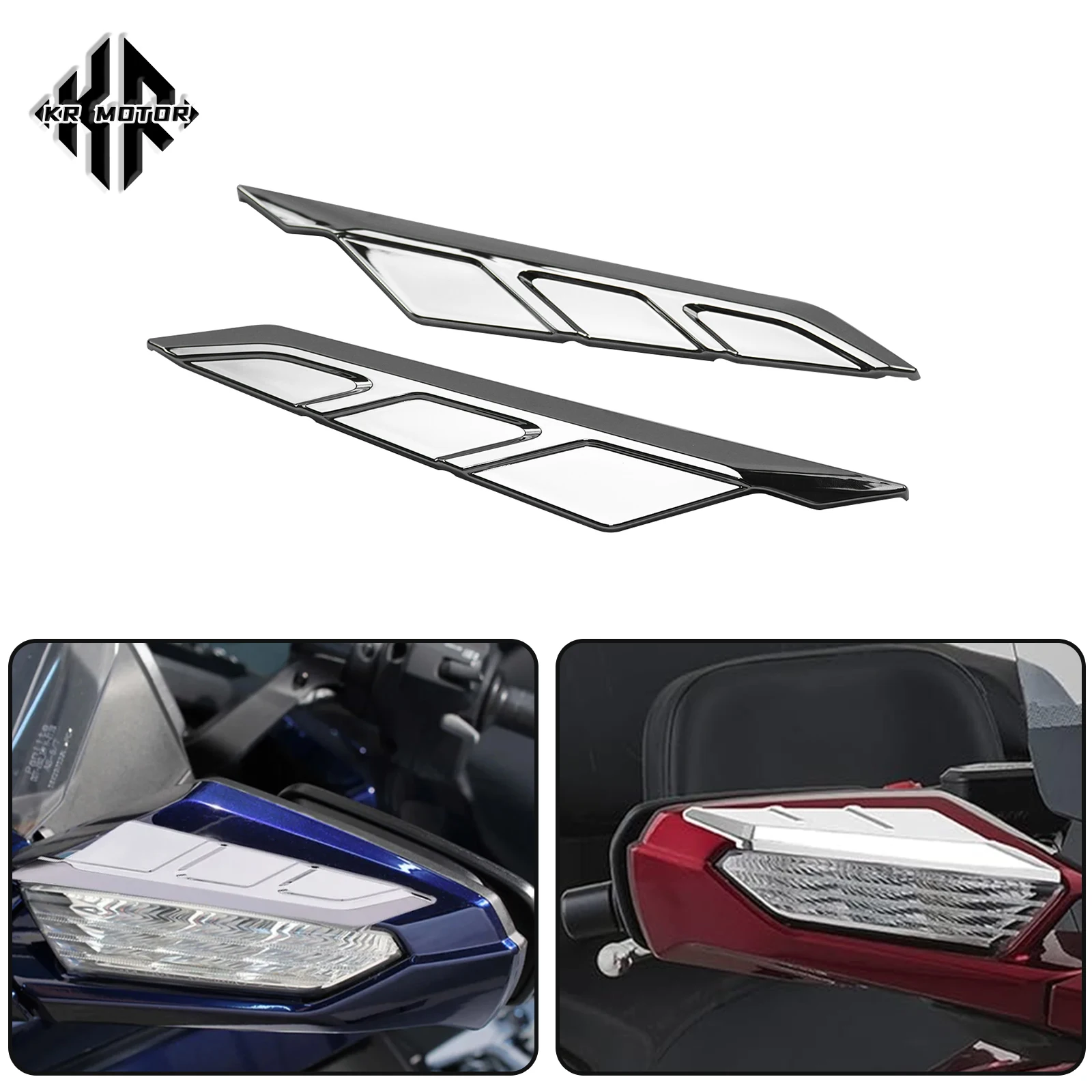 Fit For Honda Goldwing GL1800 Gold Wing GL 1800 2018-2021 Motorcycle Rearview Mirror Accents Trim Covers Decorative Border Cover