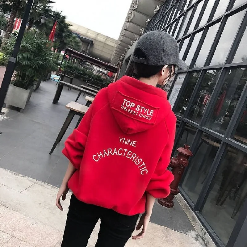 Aesthetic Hoodie Anime Korean Fashion Casual Hoodies for Women Hooded Sweatshirt Graphic Female Streetwear Tops Loose Winter New