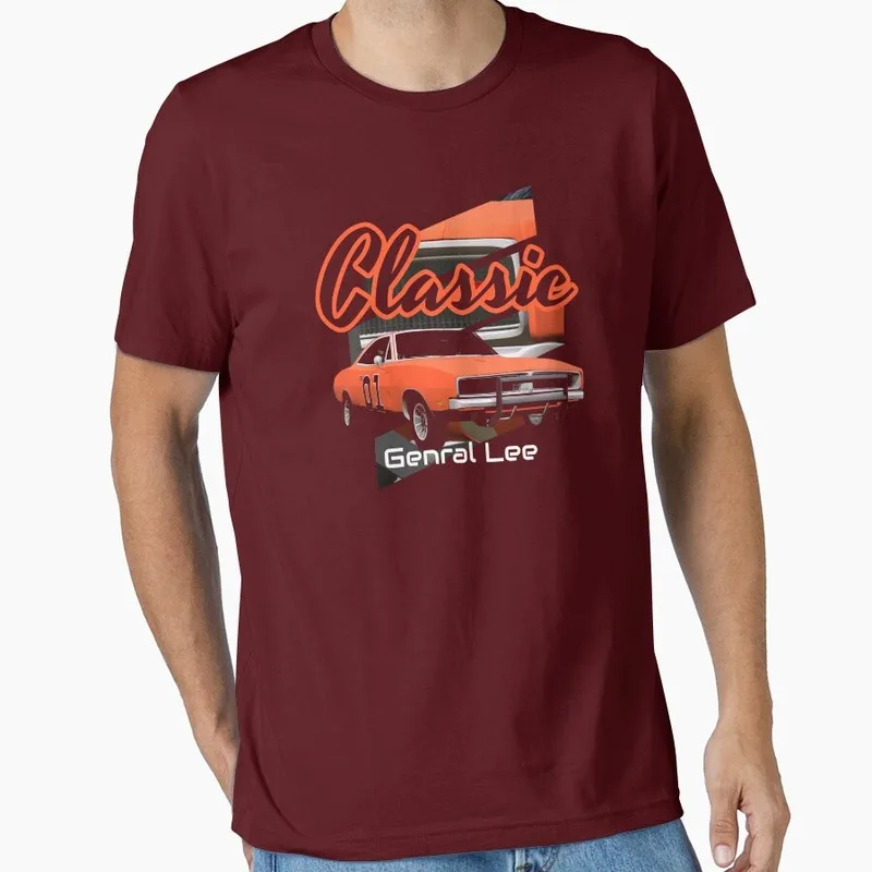 Retro Dukes of Hazzard Vintage Hazzard County Racing Graphic T-Shirt General Lee 01 Muscle Car Tee Classic 80s TV Fan Gift Tops