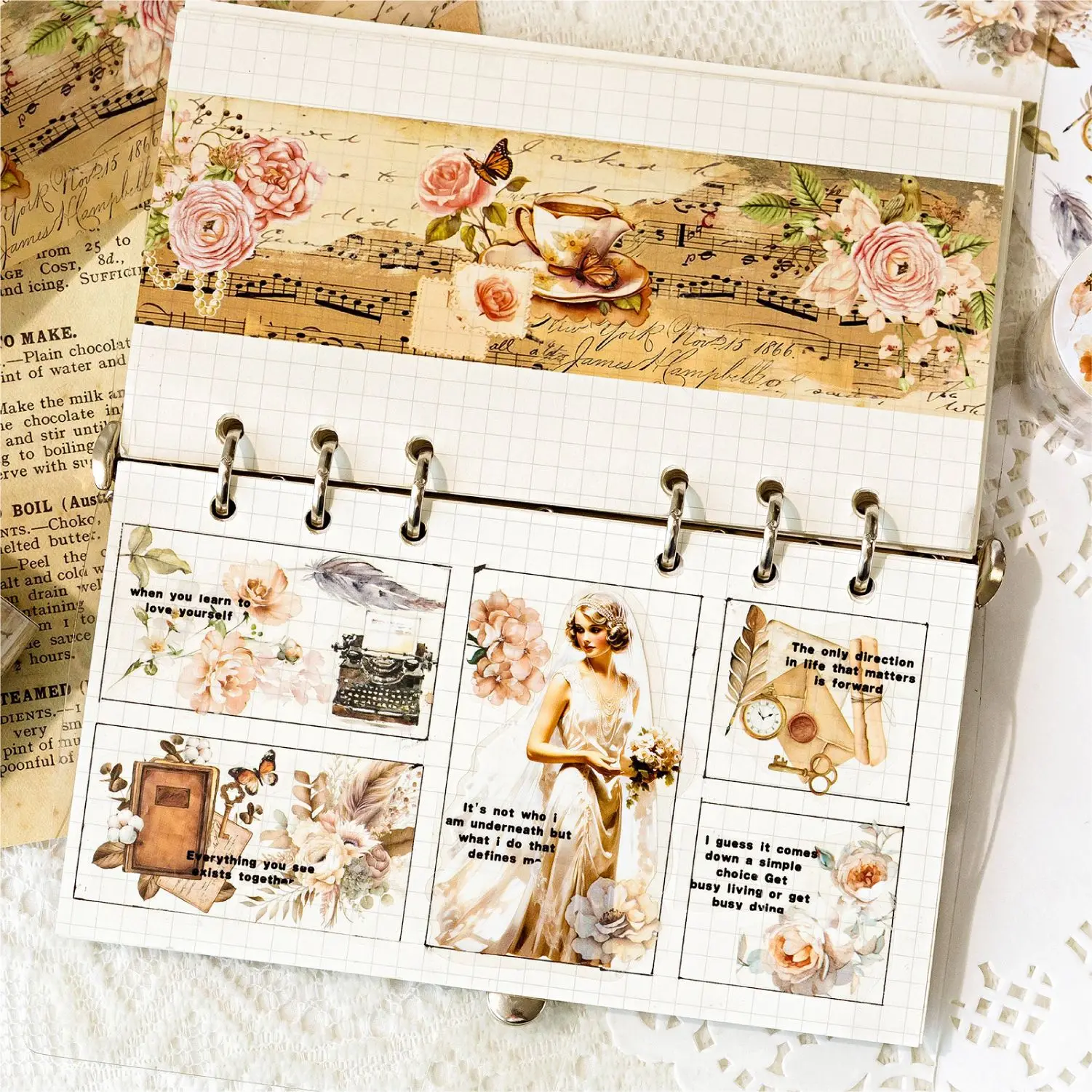 Mr. Paper, 20cm/roll, Plant and Flower Themed Tape, Decorative Scrapbook, Handmade Notebook, Phone Case Sticker Tape