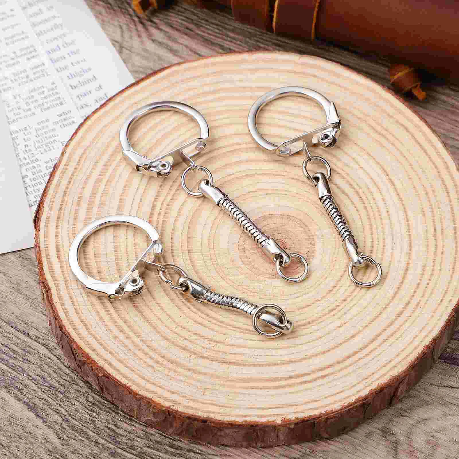 30pcs Snake Chain Key Key Chains Bag Charms Craft Silver