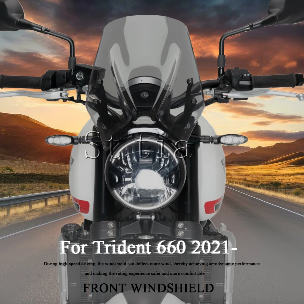 

For Trident 660 TRIDENT 660 2021-2024 New 660 Motorcycle Accessories Windshield Wind Deflector Windscreen Fairing Baffle Cover