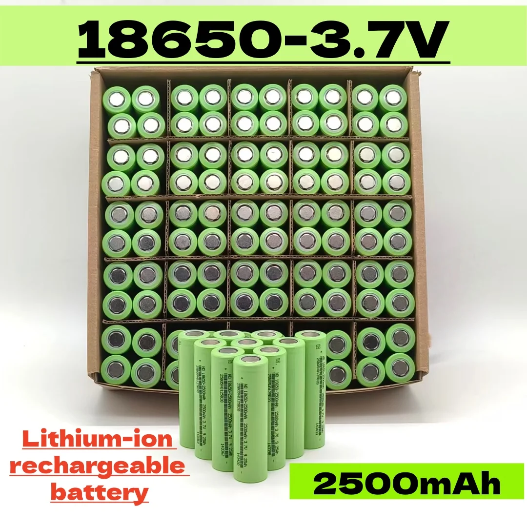 Premium 2500mAh 3.7V 18650 Lithium Battery for Toys and Tool Batteries. Can Be Supplied with Positive Terminal and Lead Wire.