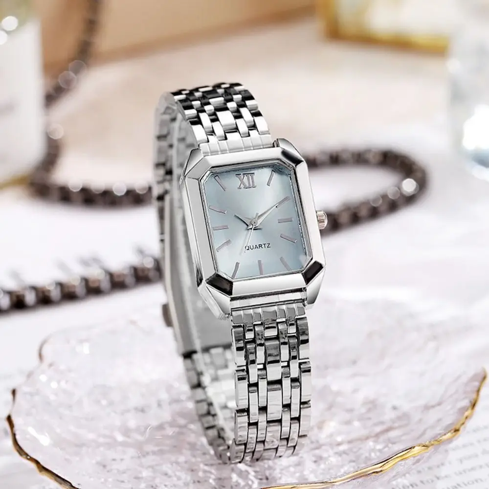 Hot Stainless Steel Quartz Watches Folding buckle Quartz Women Wristwatch Simple Luxury Gift Strap Watch Women