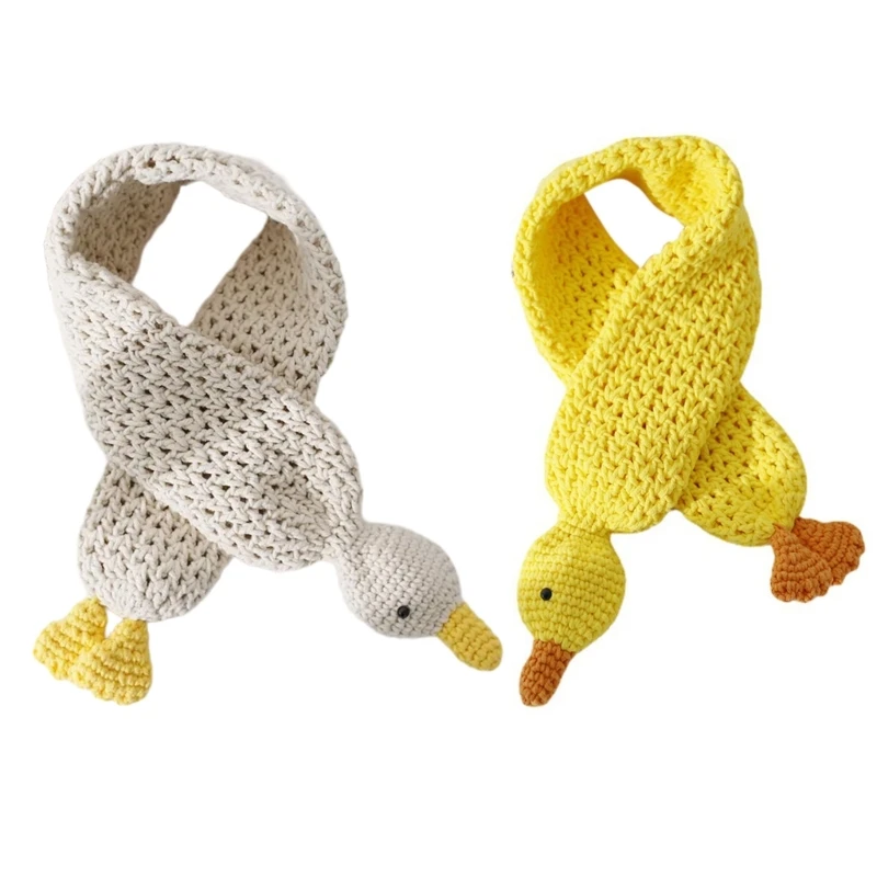 

Cartoon Duck Crochet Scarf for Children's Fall and Winter Wear Knitted Warm Scarves Wrap Neckerchief Neck Dropshipping