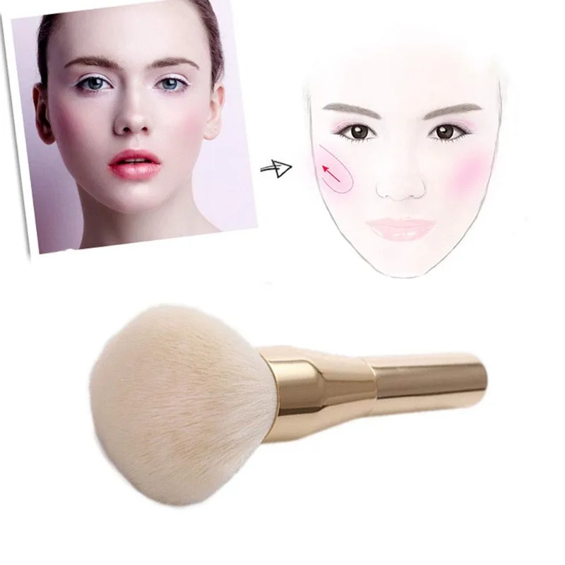 Single Large Powder Brush Professional for All Skin Types Ideal for Setting Powder Daily Makeup Soft Synthetic Bristles Gentle