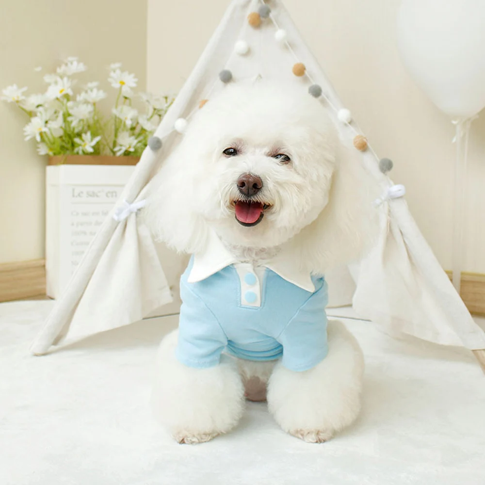 

Pet Clothing Candy Color Dog POLO Shirt Teddy Dog T-Shirt Short Sleeve Chihuahua Clothes Ropa Para Perro Pequeño 강아지옷