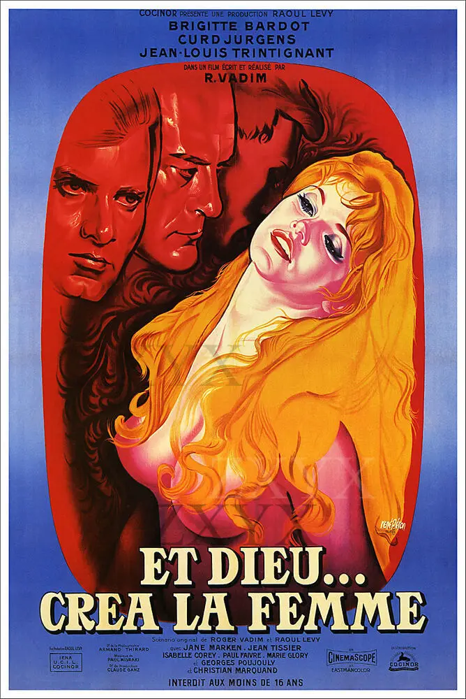 Et Dieu Crea la Femme Vintage Brigitte Bardot Movie Poster