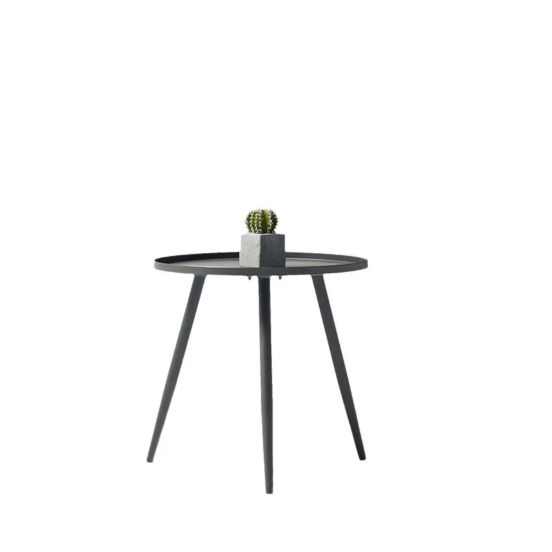 

Outdoor simple design round coffee table furniture household balcony table metal side tables creative casual coffee tables