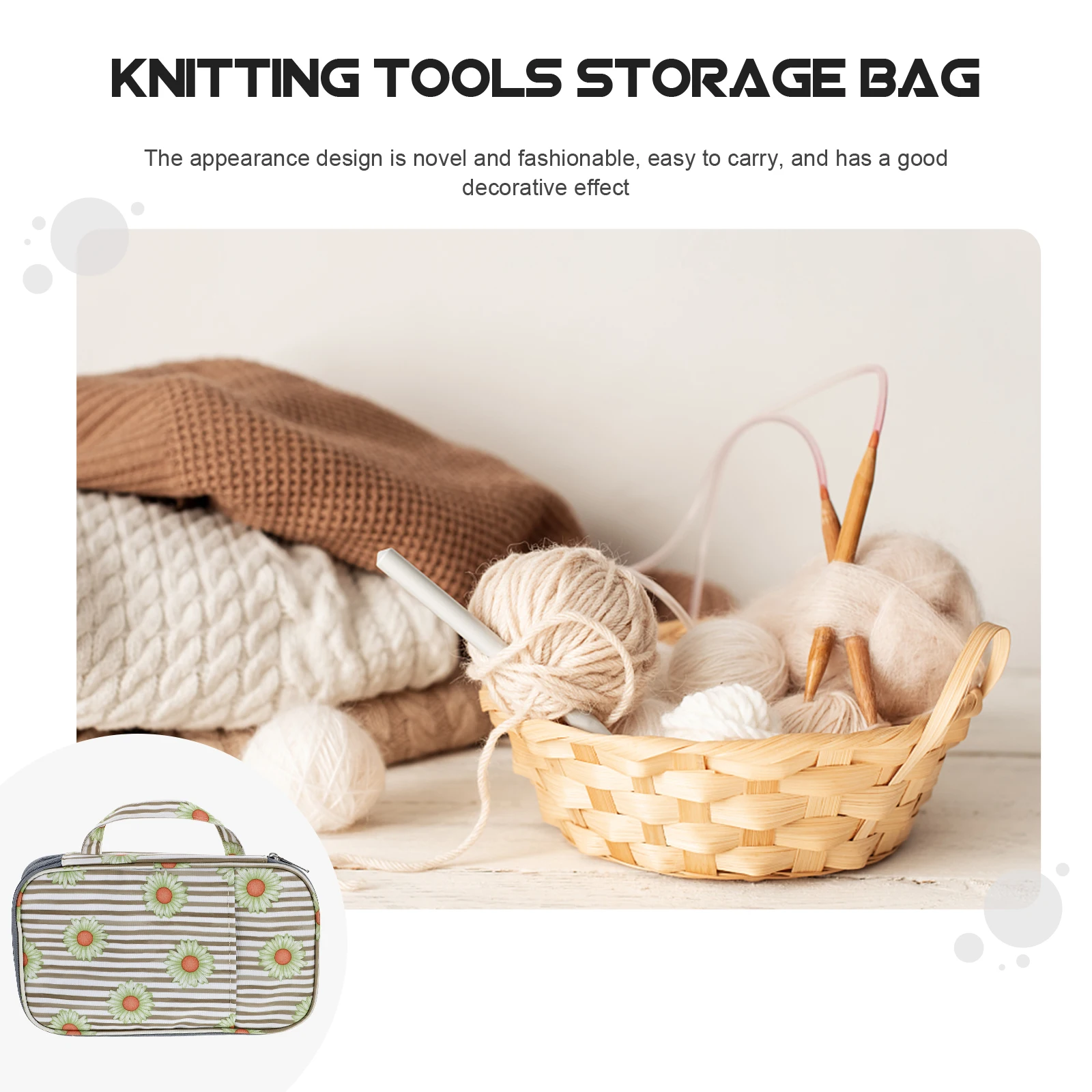 

Crochet Storage Bag Knitting Accessories Sewing Kit Bag Needle Holder Hooks ganizer 600D Oxford Cloth Durable Fashionable Easy