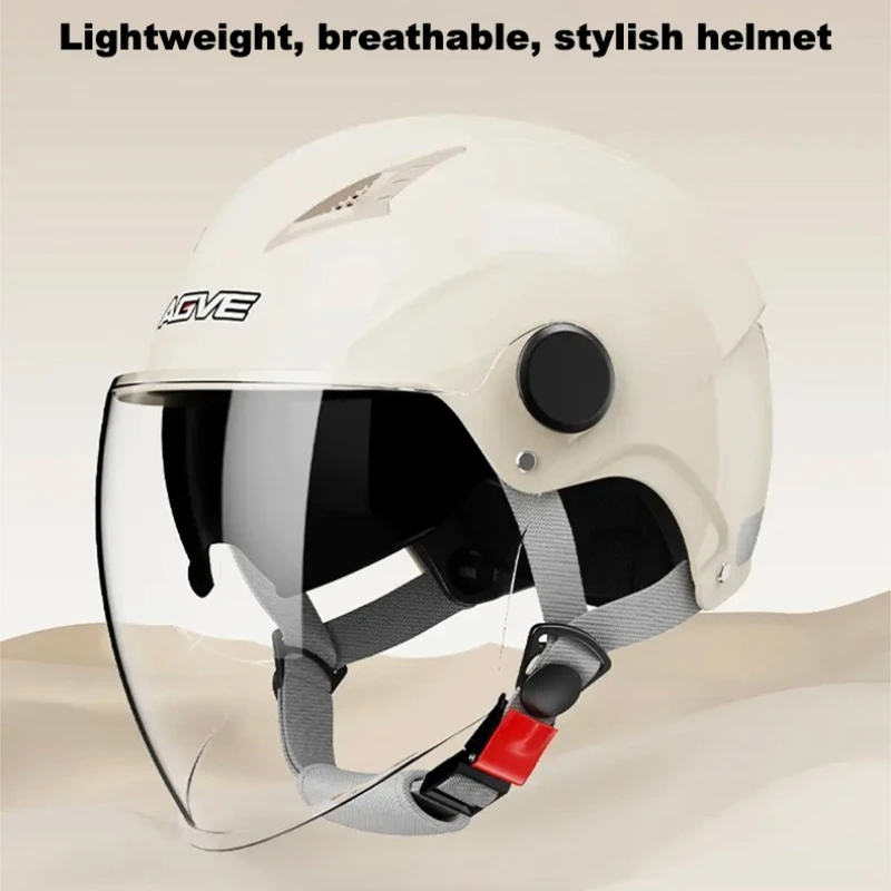 Atmungsaktiver Motorradhelm mit Doppelvisier und EPS, Leichtes ABS-Design mit 3C-Zertifizierung, Verstellbar 54-61cm, Unisex