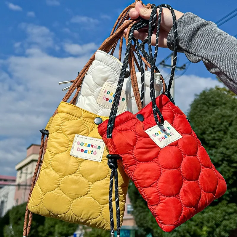 

Cute Makeup Bag Women Accessories Versatile Diagonal Casual Grid Commuter Single Shoulder Student kawaii Girl Gift Wholesale