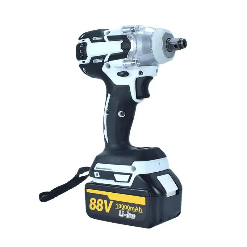 88VF 520Nm Electric Wrench Rechargeable Brushless Cordless Impact Driver 1/2 Socket Wrench Power Tool with 10000mAh Battery