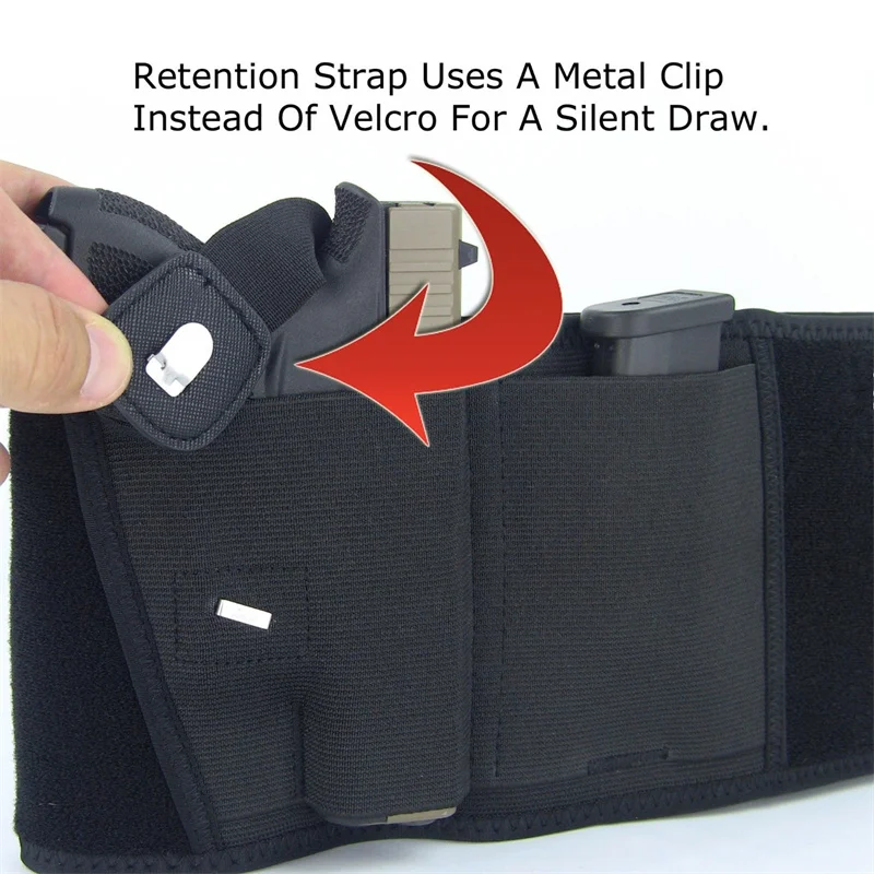 ซองปืนพกแบบซ่อนพกพาสะดวก ซองปืนพกแบบคาดเอวสำหรับการล่าสัตว์กลางแจ้ง การยิงปืน และการป้องกันตัว