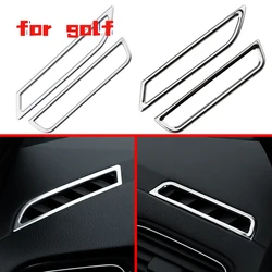 2Pcs Car AC Air Outlet Vent Trim Stickers Cover for Volkswagen VW Golf 7 7.5 MK7 MK7.5 LHD 2013 - 2019 Acc.
