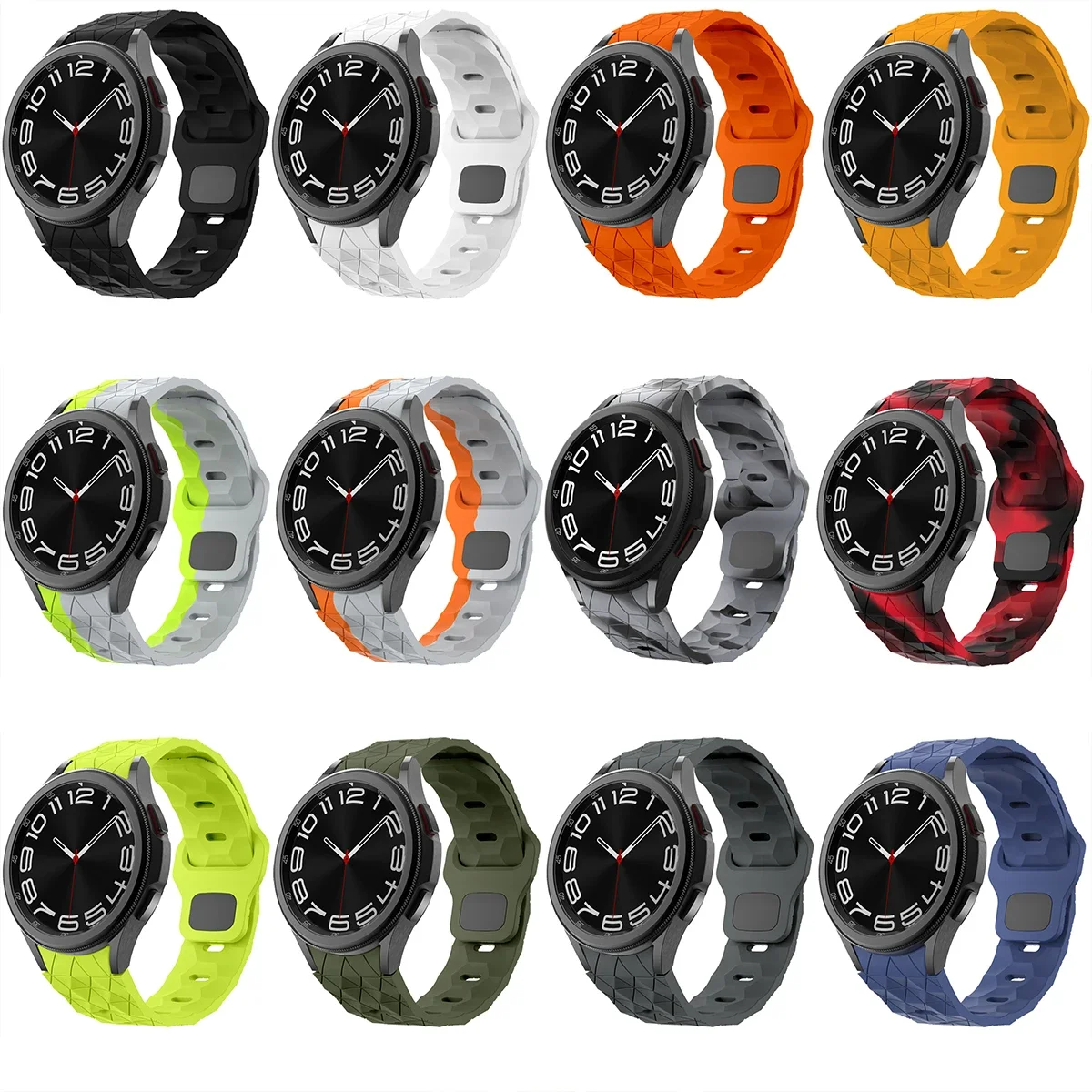 Tali silikon untuk Samsung Galaxy Watch 7 5 6 4 klasik 5 pro, tali gelang Galaxy Watch6 6 4 klasik 5 pro 44mm 40mm 47mm 43mm 46mm 45mm