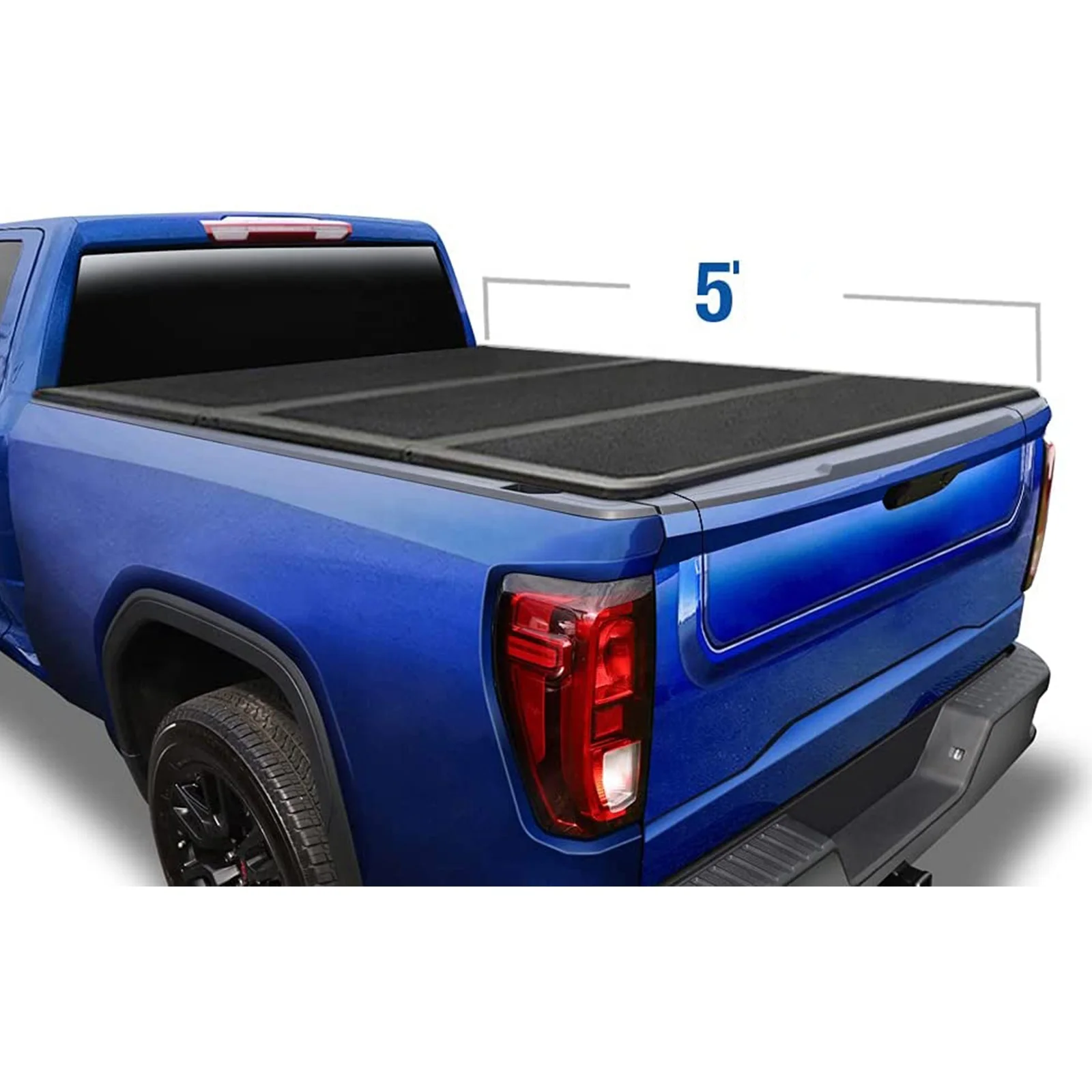 2021 High Quality Hard Three-Fold Accessories Retractable Tonneau Cover for Chevrolet GMC Extra Short Bed 5FT