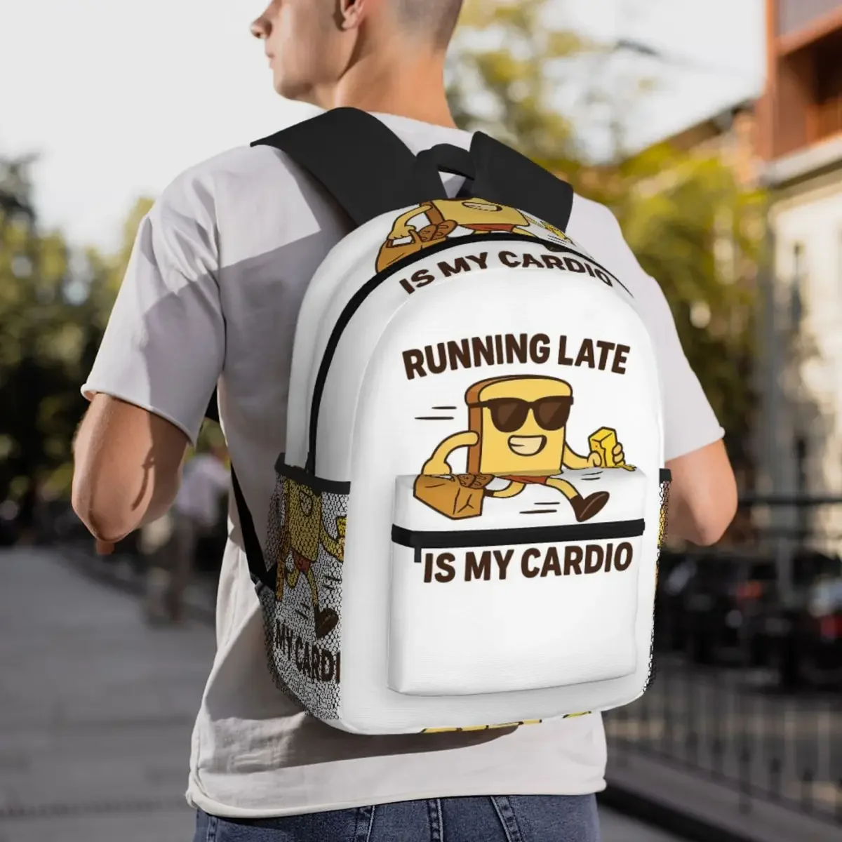 تشغيل أواخر هو بلدي القلب مضحك نخب الكرتون على ظهره Daypack بنين بنات BookBag حقيبة مدرسية حقائب الكتف للرجال والنساء #6