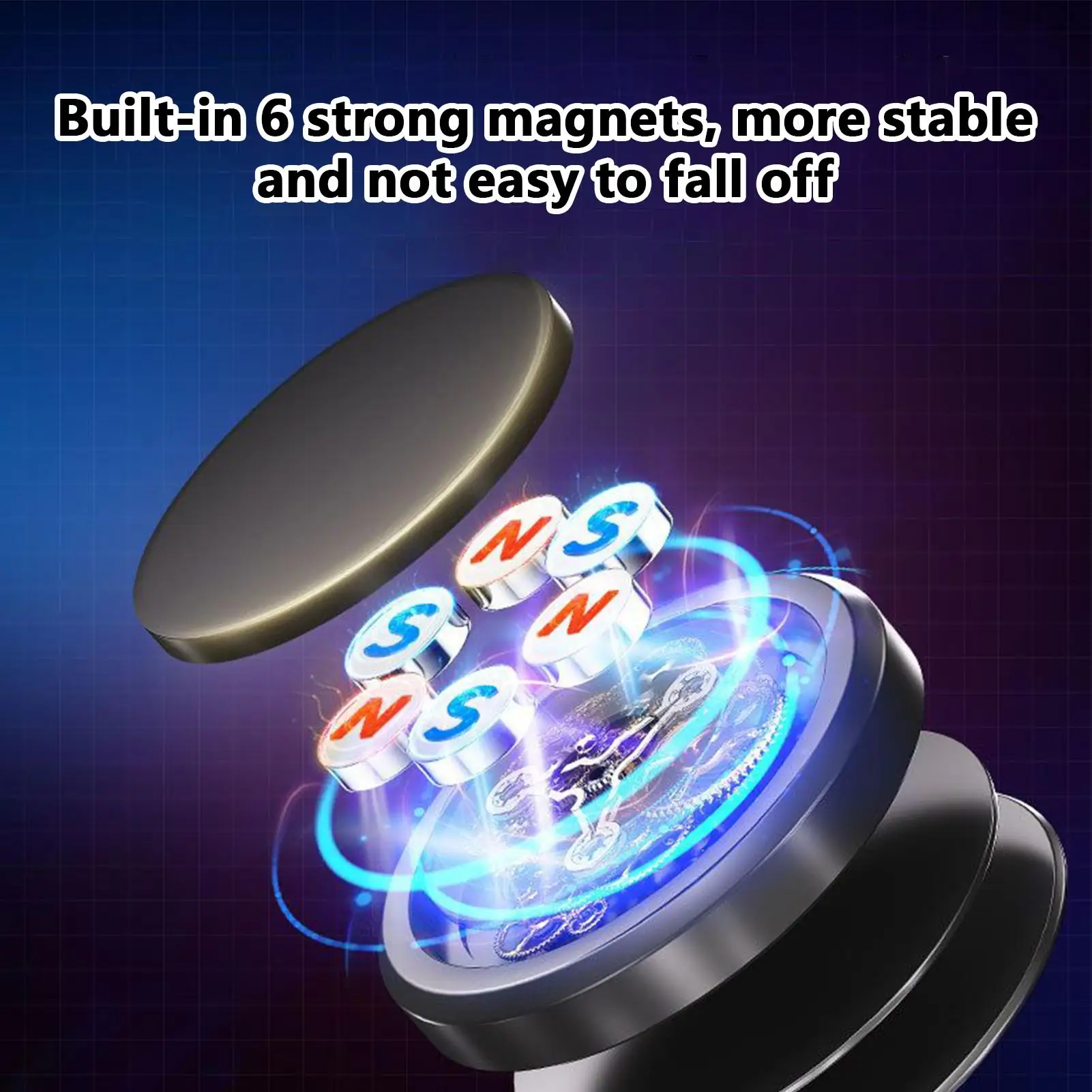 

Car Mounted Mobile Phone Navigation Bracket Adhesive Metal Magnetic Steering Wheel Mobile Phone Bracket Vertical Horizontal Use