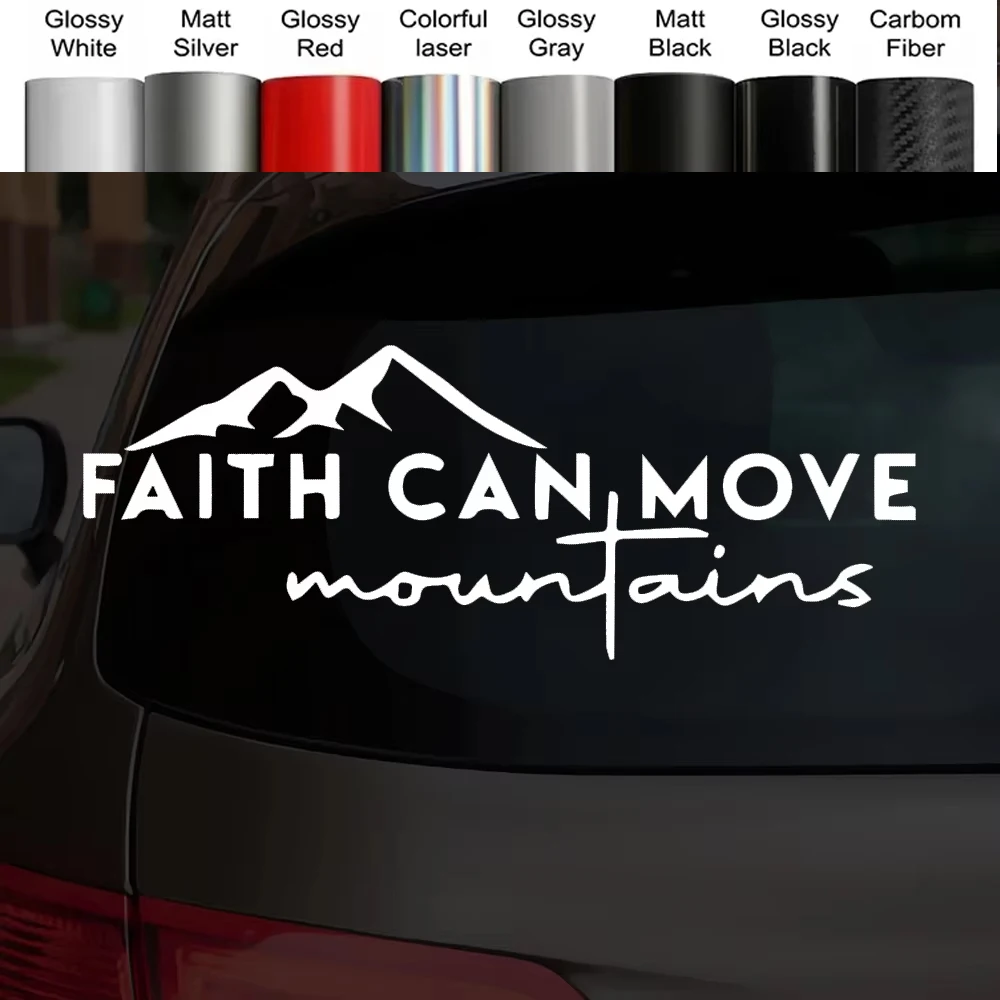 

Лобовое стекло автомобиля, окно, бампер, декор, наклейки, вера, можно перемещать горы, наклейки, уличное виниловое украшение, аксессуары для автотюнинга