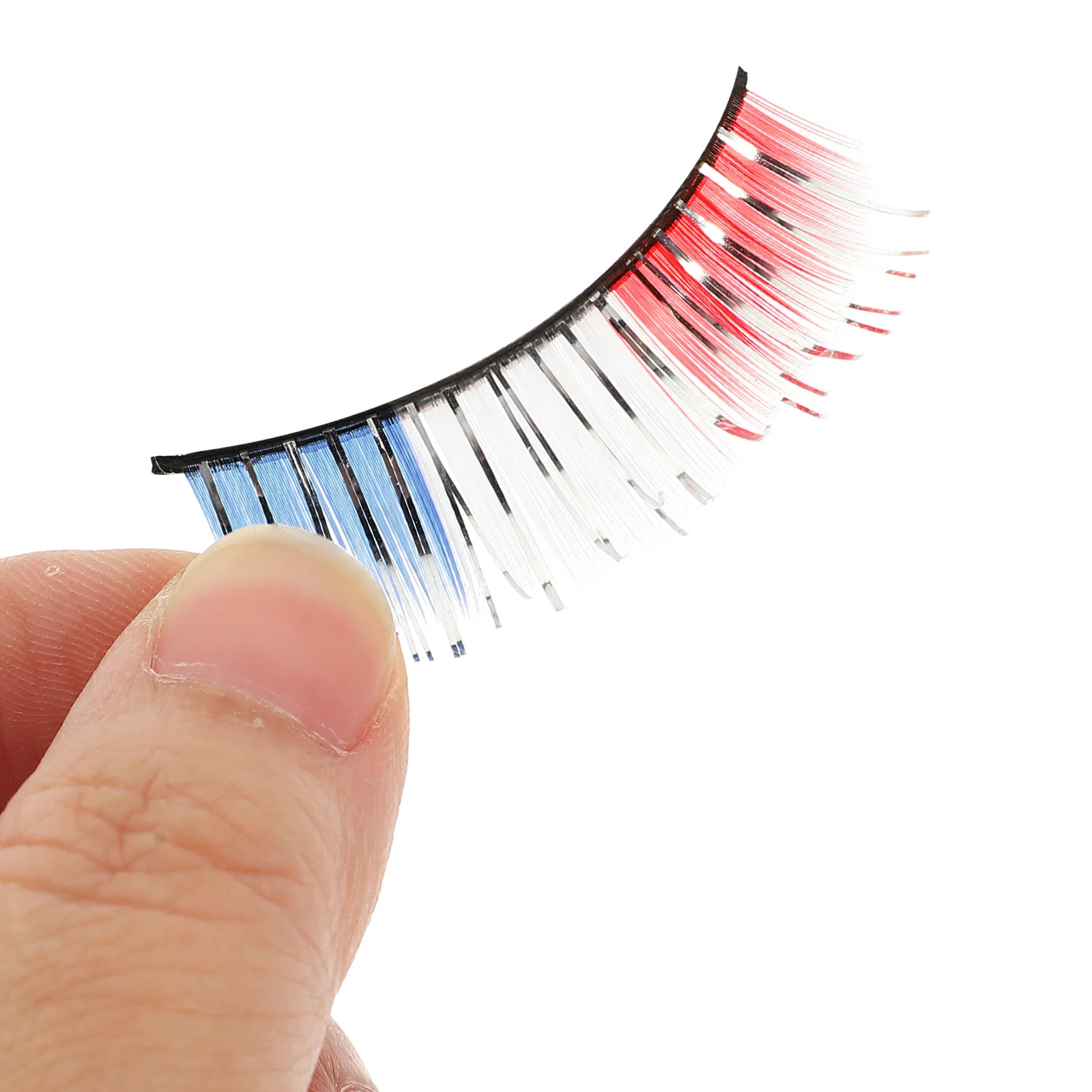 

3Pairs Colorful Halloween Eyelashes Fiber Material Lightweight Safe Eye-Catching Festival Performance Carnival