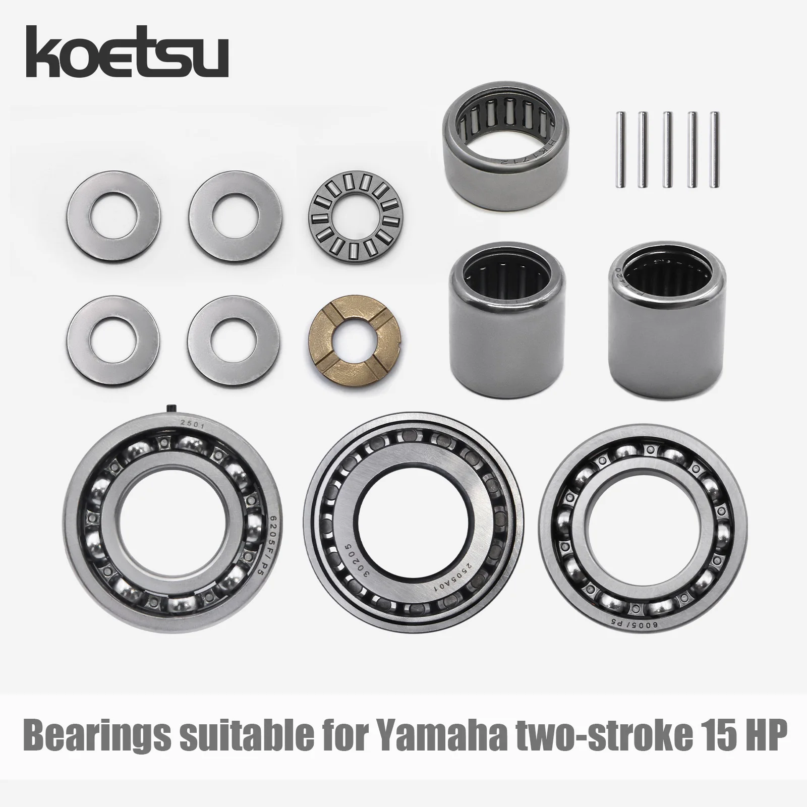 KOETSU Bearing - Suitable for Two-Stroke 15 HP Yamaha, Parsun and Hangkai Outboard Boat Engine Parts Kits