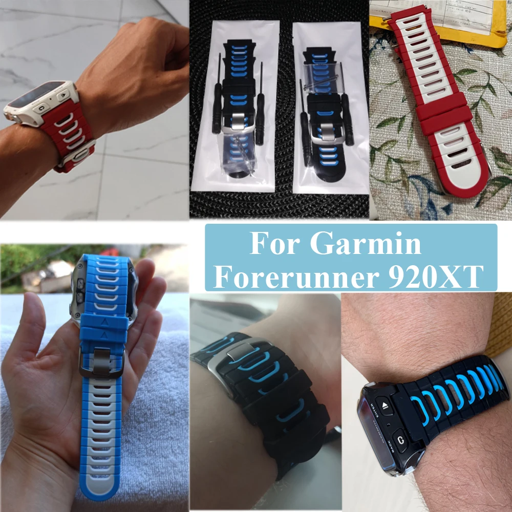 Correas de repuesto de silicona para reloj Garmin Forerunner 920XT 920 XT, pulsera deportiva para correr, nadar, herramienta