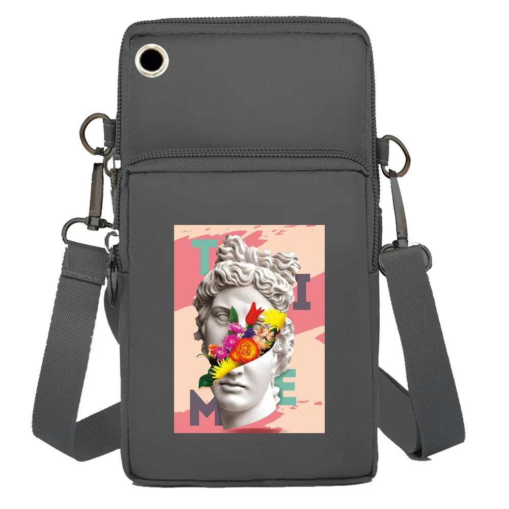 Mobile Phone Bag Arm Packet Women Shoulder Bags Wallet for Apple/Huawei/Xiaomi Cell Phone Pouch Funny Print Organizer Wrist Pack