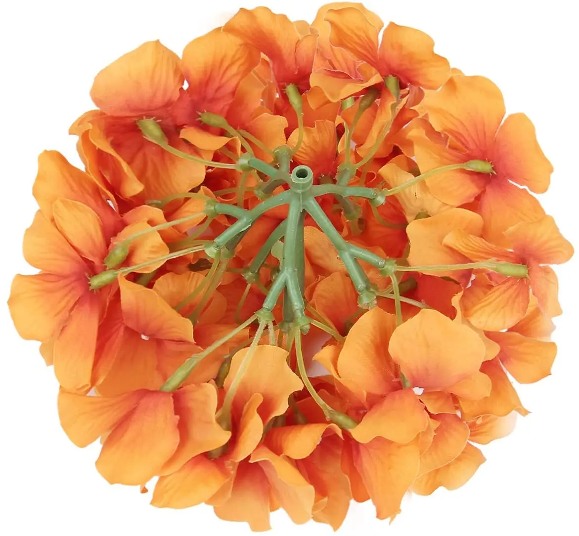 5pcs 54 Köpfe Seide Hortensien köpfe künstliche Blumen Köpfe mit Stielen gefälschte Hortensien blumen für Hochzeit Party Dekoration zu Hause – Detail 4