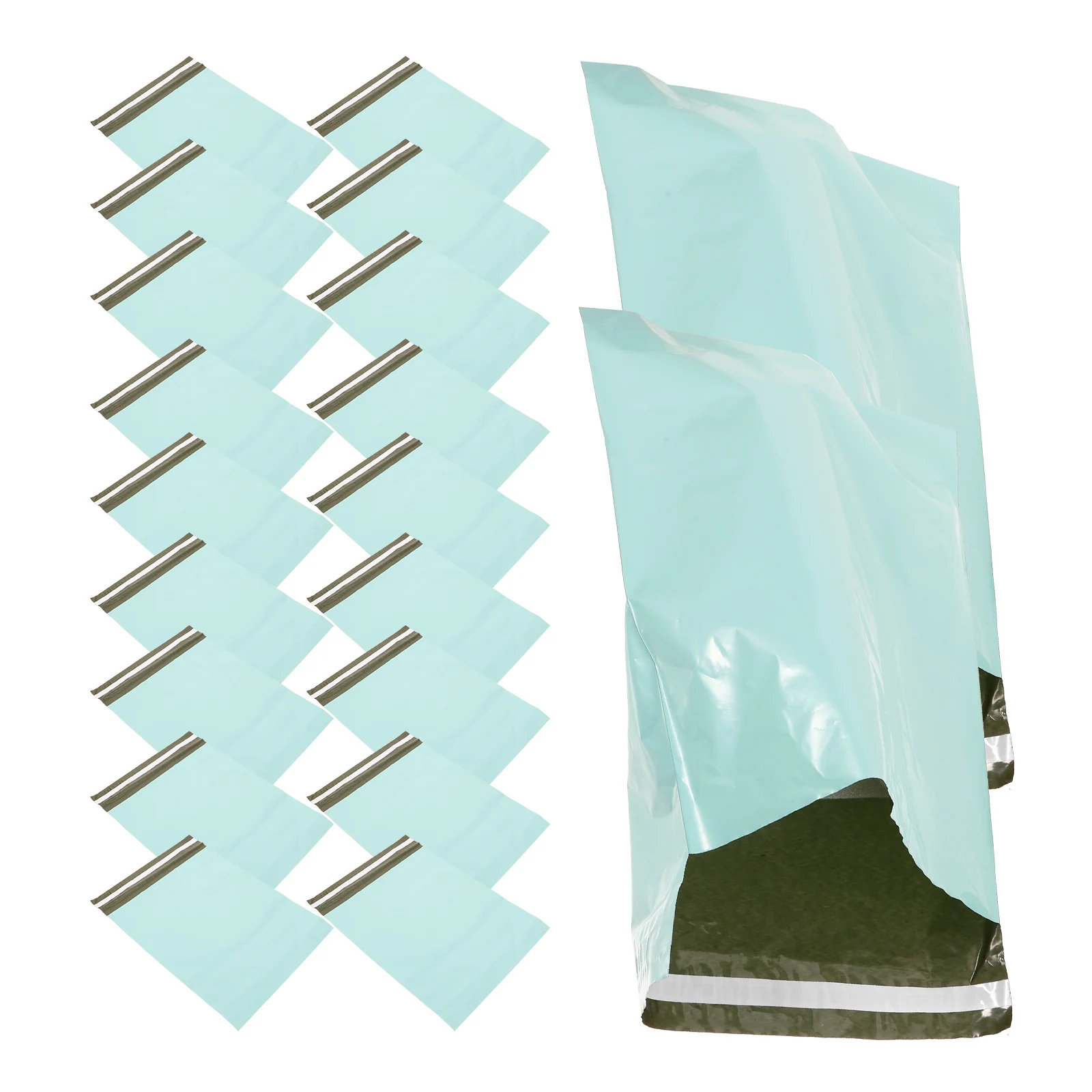 

50Pcs SelfSeal Tape Mailing Bags Waterproof TearResistant Envelopes For NonFragile Items Green 25x35Cm