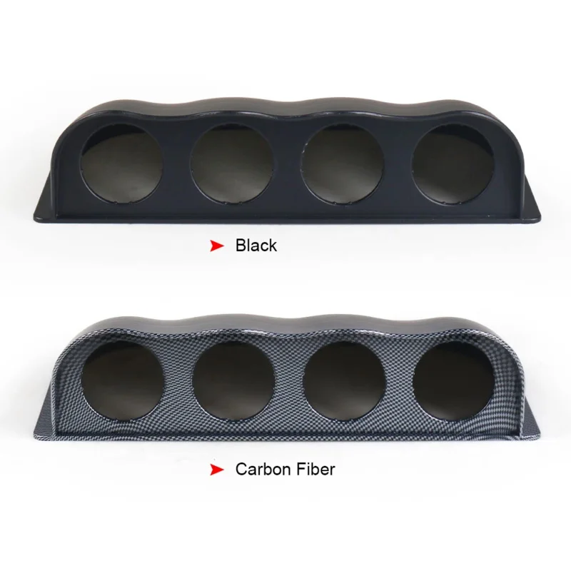 2 بوصة 52 مم حامل عالمي للسباقات بـ 4 ثقوب لوحة القيادة حامل مقياس رباعي ABS لمقاييس السيارات 52 مم عداد السيارة