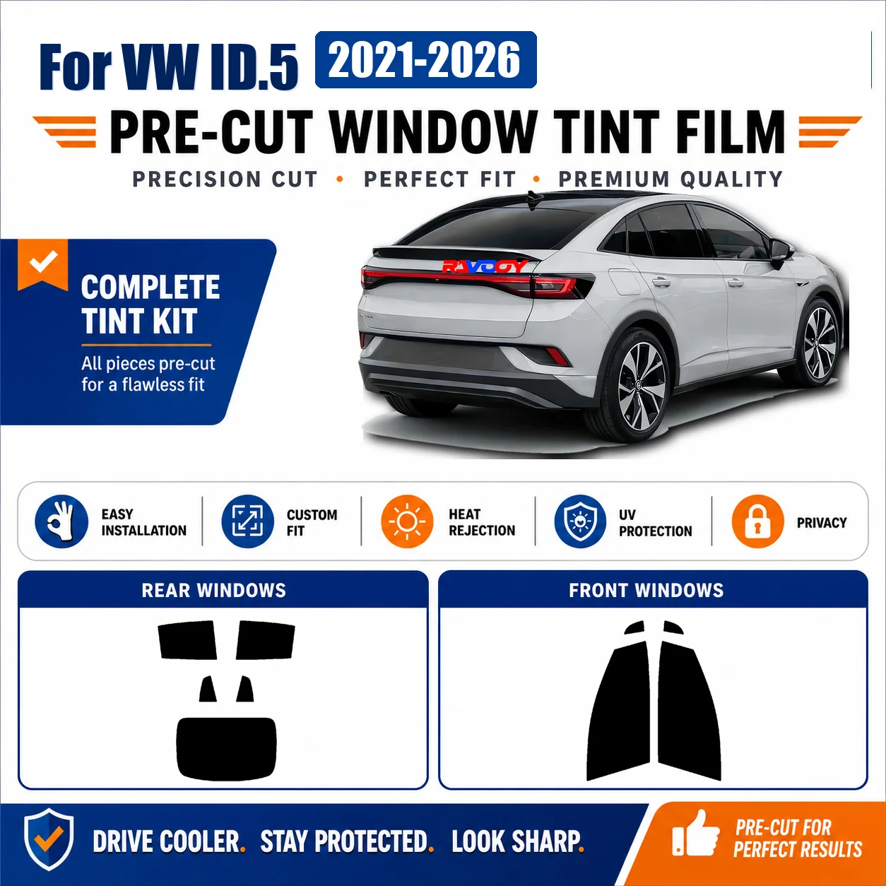 for-vw-id5-2021-2026-front-window-custom-pre-cut-window-film-ravooy-nano-ceramic-tint-uv-heat-control