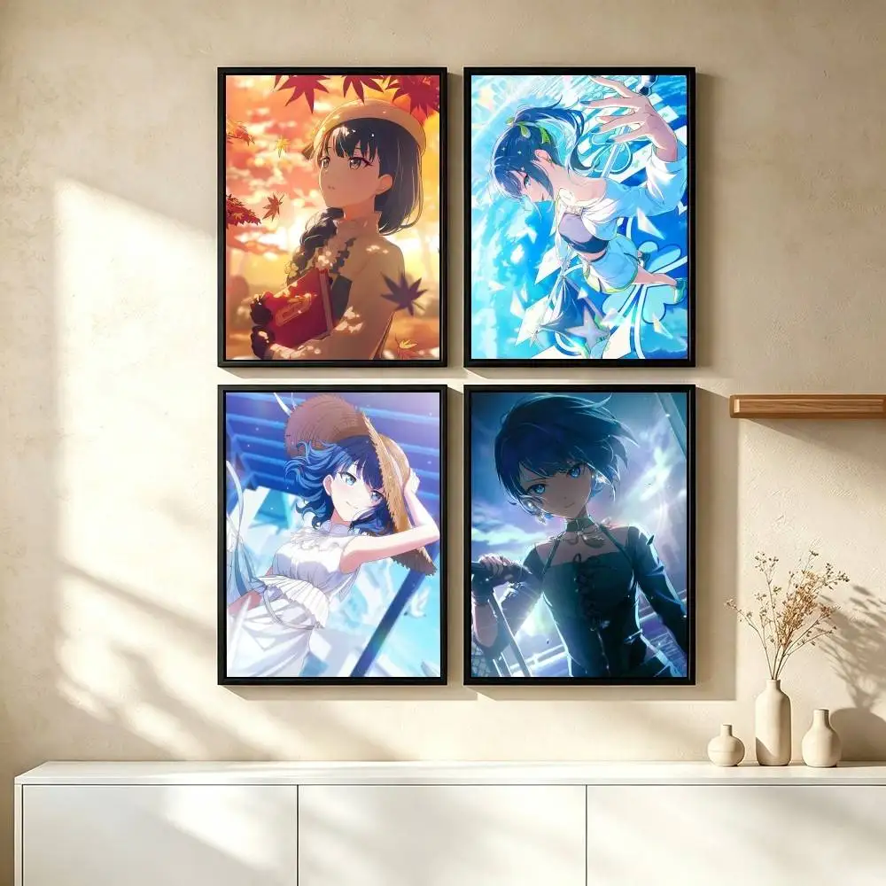 P-Project SEKAI H-Haruka Kiritani Poster Waterproof Wall Art Sticker For Bar Living Room Vintage Decor High Quality Print Gift