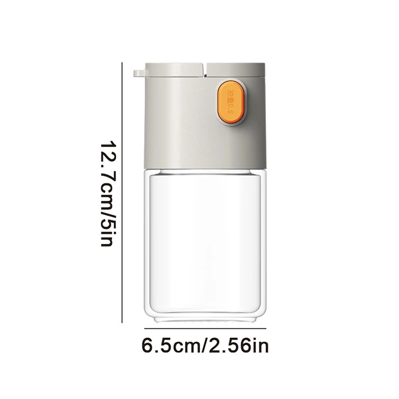 Küchensalzbehälter, Gewürz- und Pfefferstreuer 180ml Multifunktionaler Quantitativer Gewürzbehälter, Druckverschluss-Glasgewürzflasche