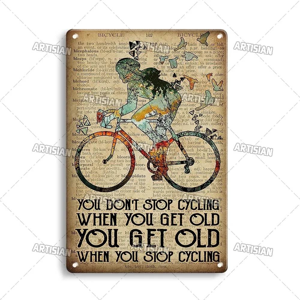 لوحة K kunstler Radfrative Fahrrad Sport Metal ملصق عصا ديكور المرآب بار حانة نادي فندق مقهى Küche