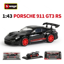 Bburago 1:43 Porsche 911 GT3 RS Static Die Cast Vehicles Collectible Model Racing Car Toys