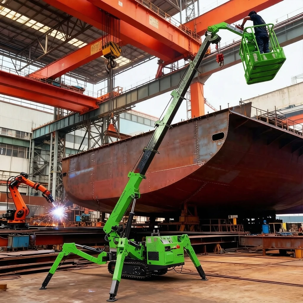 Hot Product Spider Crane for Glass Installation Roof Lifting Crane Crawler Spider Crane For Narrow Space Directly Factory Sale