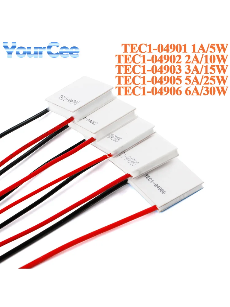 5 szt./1 szt. TEC1-04901 04902 04903 04905 04906 5V Półprzewodnikowy Chłodnica Termoelektryczna Peltier DIY 1A 2A 3A 5A 6A — zdjęcie produktu 7